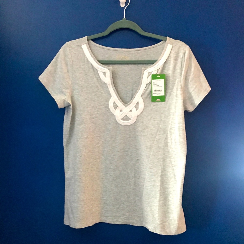Lilly Pulitzer Brewster grey top